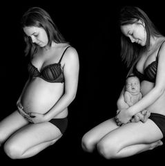 Gravid & nyfødt 2i1 billede